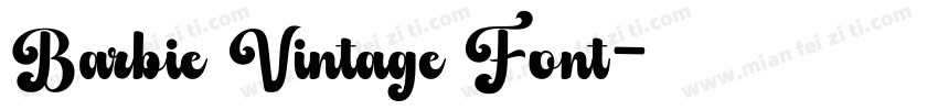 Barbie Vintage Font字体转换